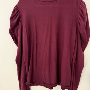 Women's puff sleeve Burgundy Top
